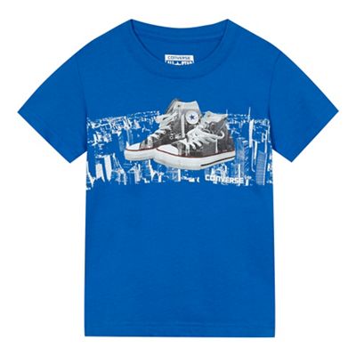 Boys' blue city trainer print t-shirt